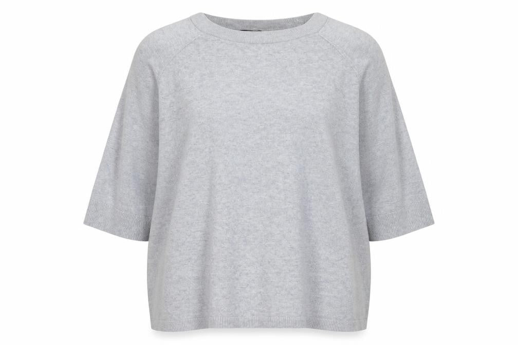 Vera Moda Womens Grey Round Neck  Viscose Pullover Jumper Size M