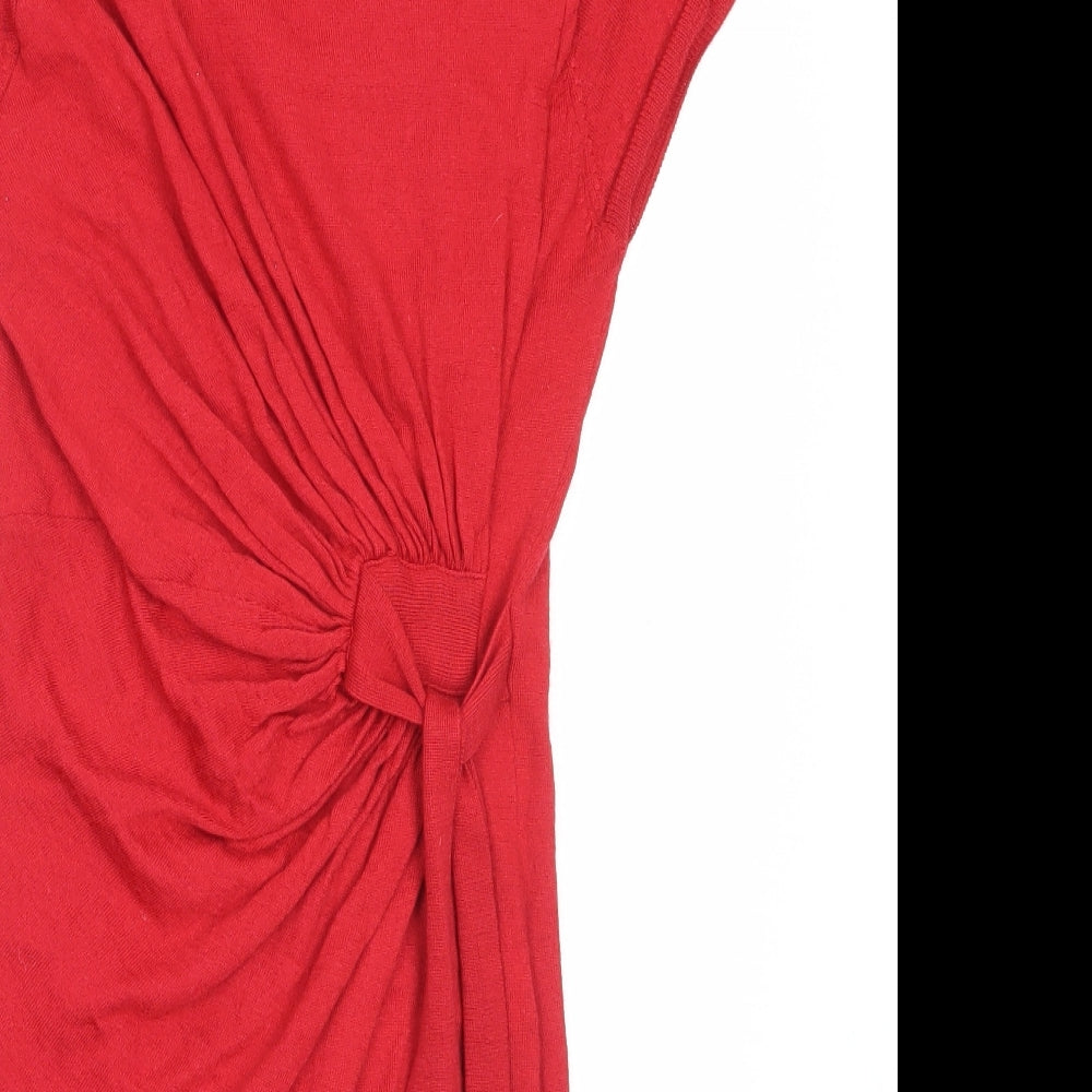 Phase Eight Womens Red Round Neck  Acrylic Pullover Jumper Size 8