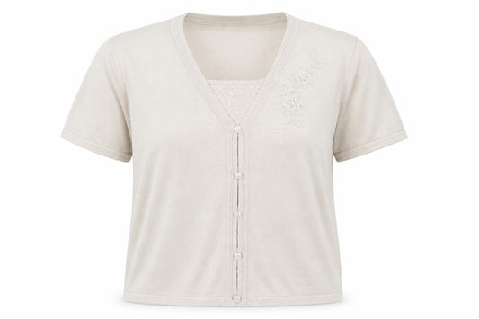Bonmarché Womens Beige V-Neck Acrylic Pullover Jumper Size L