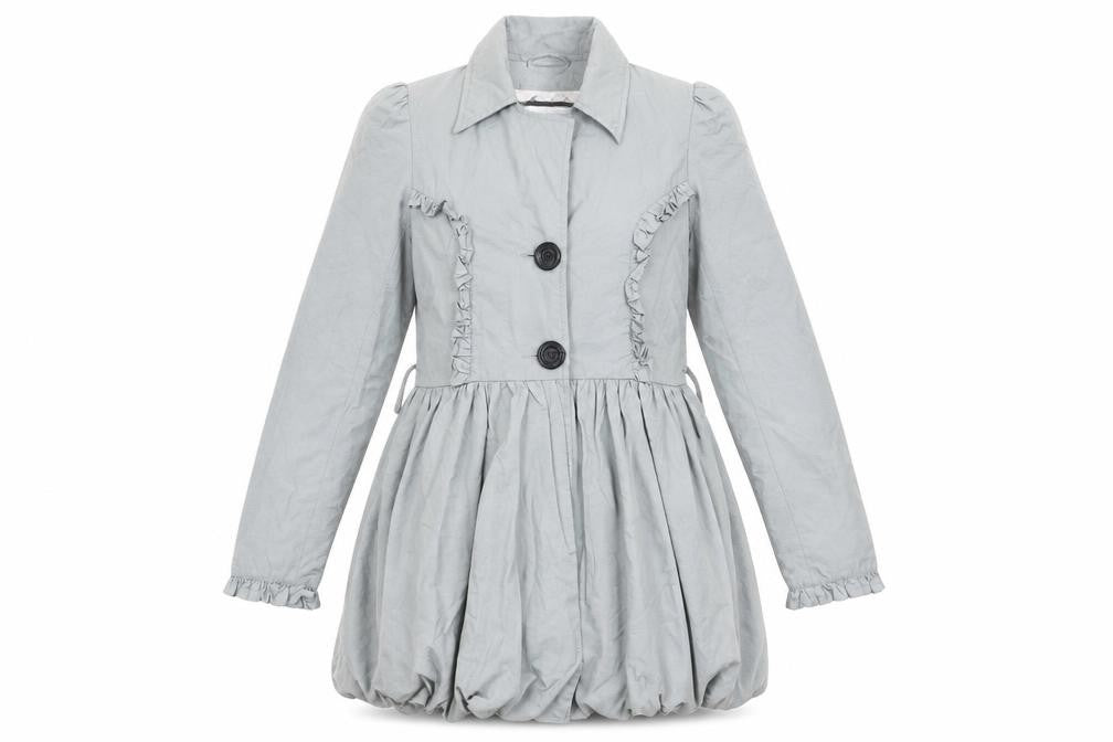 Ribbon Womens Grey   Overcoat Coat Size 12