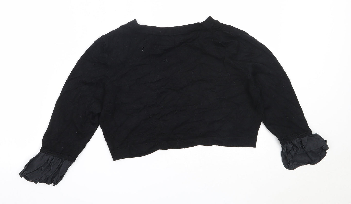 Coast Womens Black Round Neck  Viscose Cardigan Jumper Size M