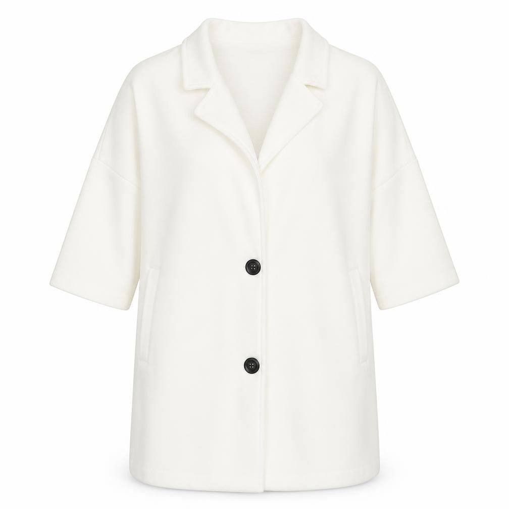 Nowrain Womens White   Overcoat Coat Size M