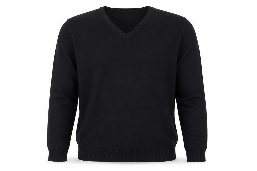 Cedarwood State Mens Blue V-Neck Acrylic Pullover Jumper Size S