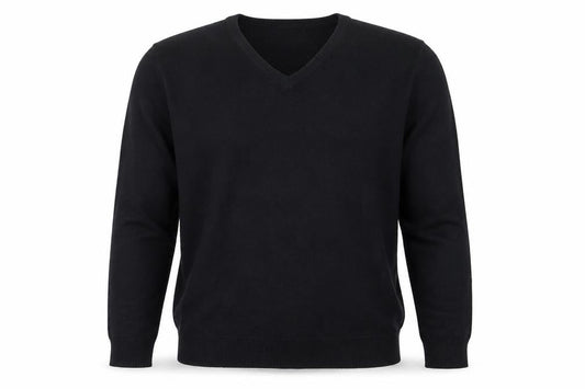 Cedarwood State Mens Blue V-Neck Acrylic Pullover Jumper Size S