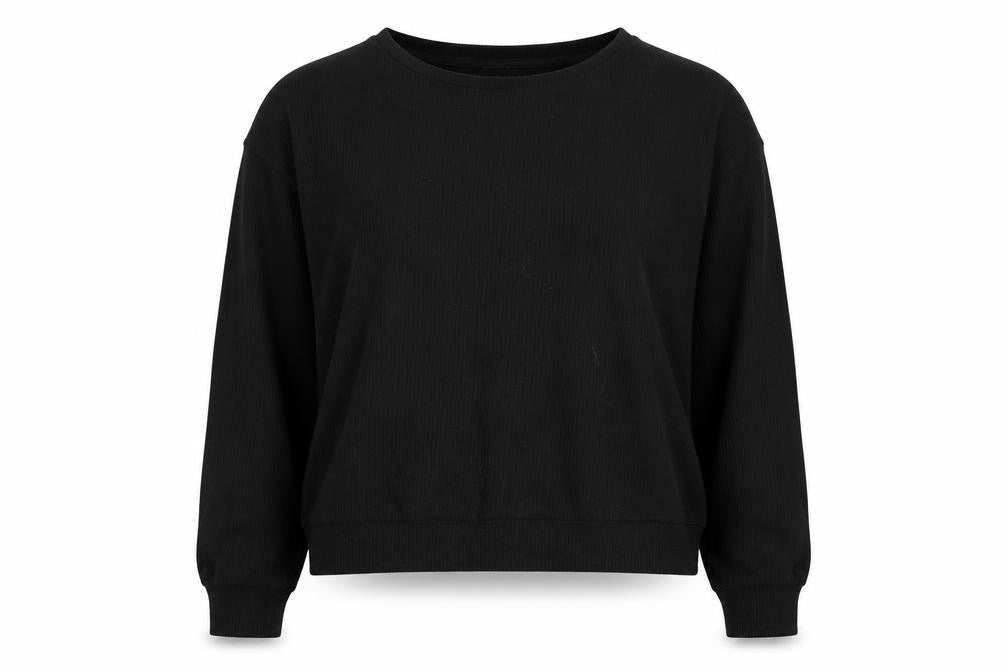New Look Womens Black Round Neck  Polyester Pullover Jumper Size L