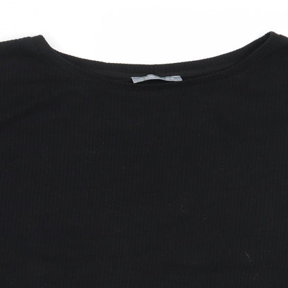 New Look Womens Black Round Neck  Polyester Pullover Jumper Size L