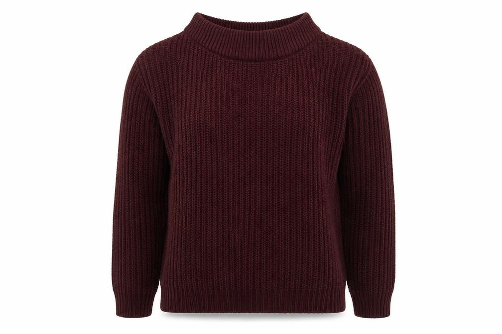 New Look Womens Red Round Neck  Acrylic Pullover Jumper Size S