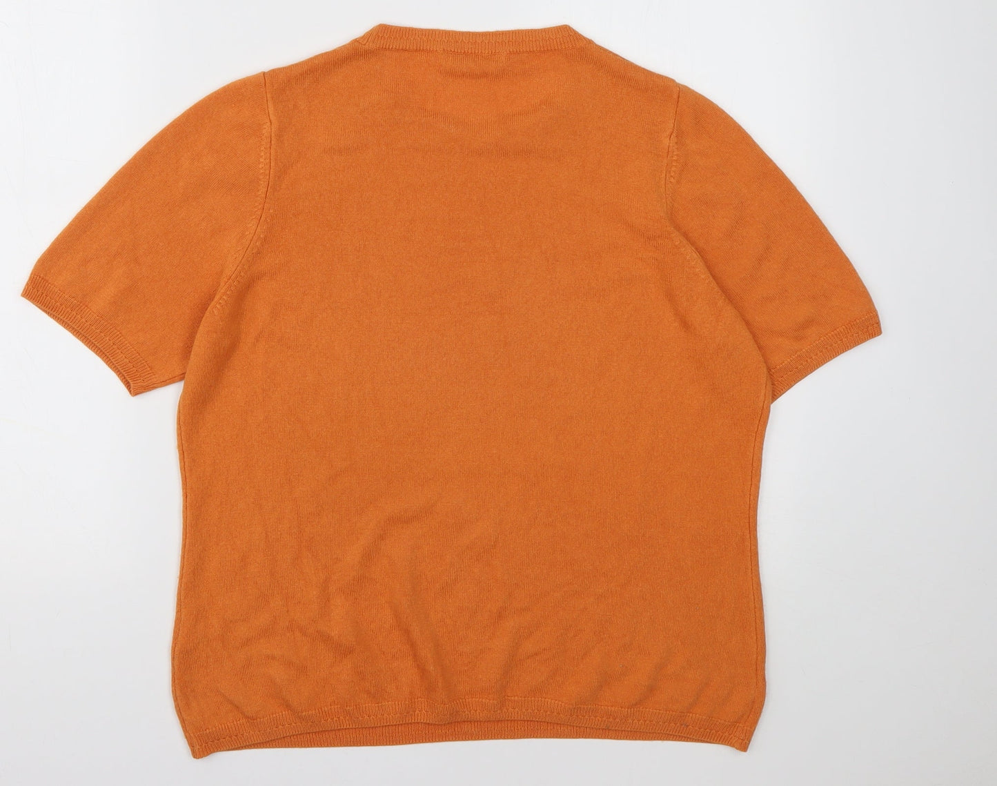 Marks and Spencer Womens Orange  Acrylic Pullover Sweatshirt Size 16  Pullover