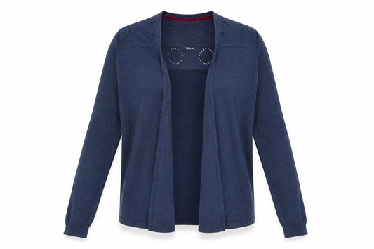 Debenhams Womens Blue V-Neck  Cotton Cardigan Jumper Size 10