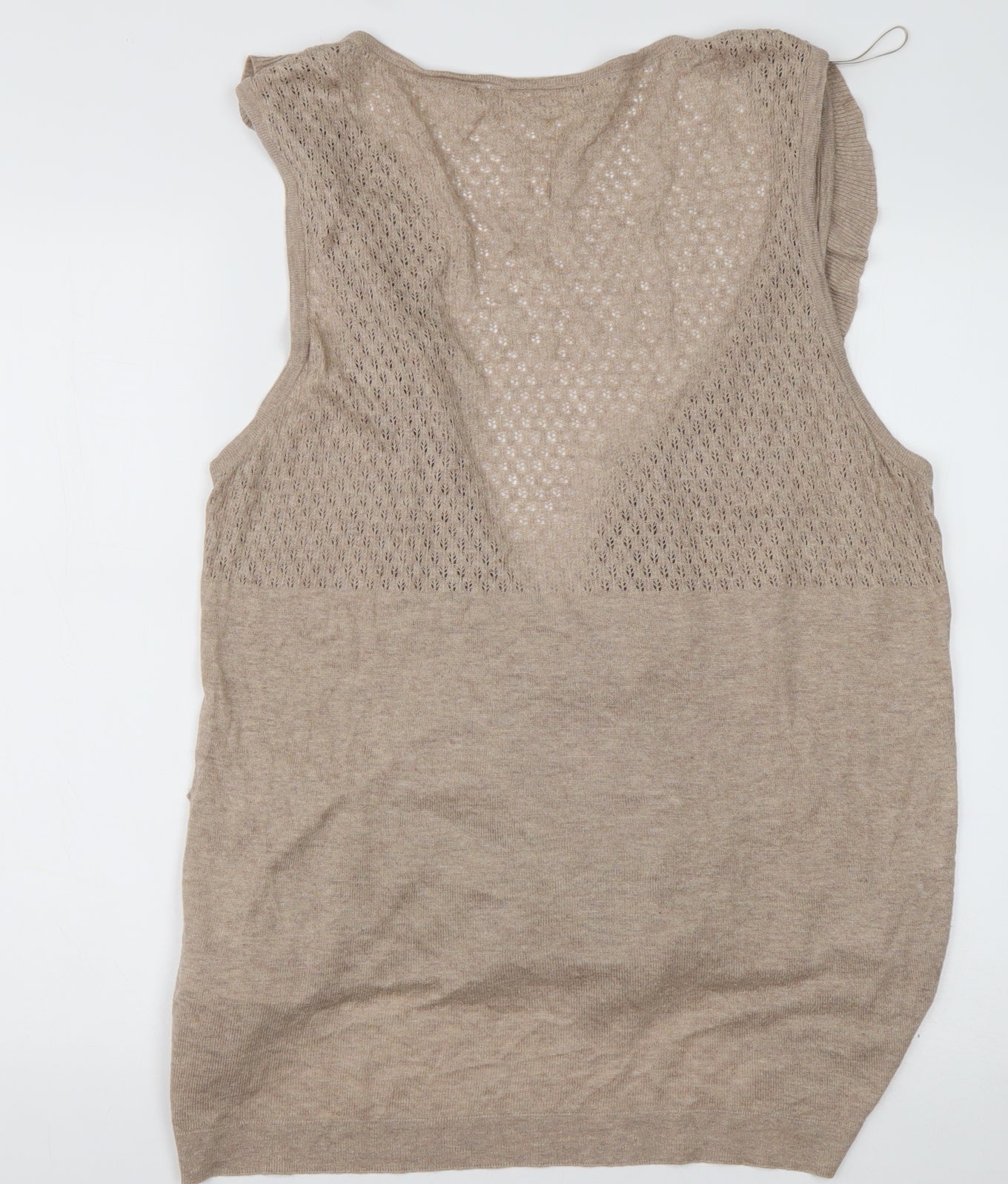 New Look Womens Brown V-Neck  Coir Cardigan Jumper Size 16