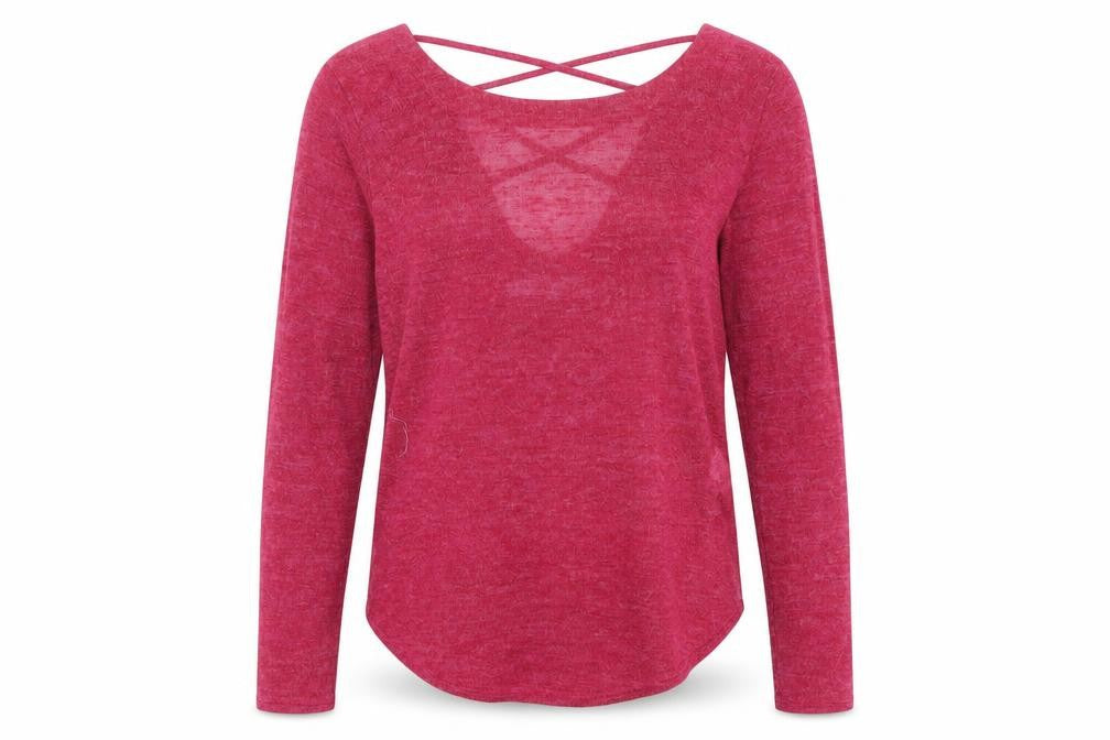 be fun Womens Purple Crew Neck  Polyester Pullover Jumper Size M