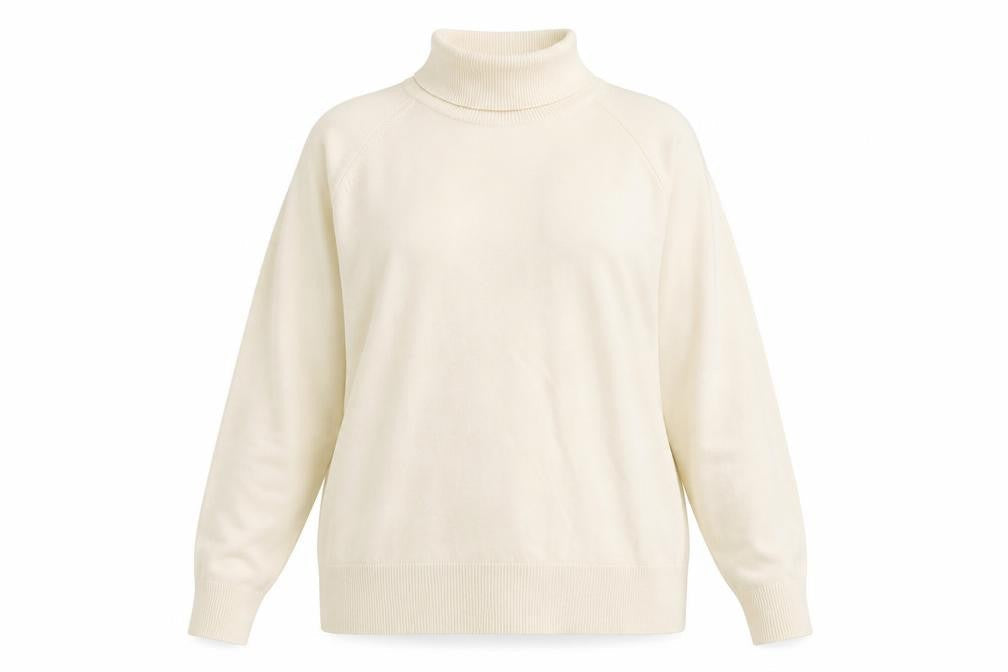 H&M Womens White  Acrylic Pullover Sweatshirt Size L  Pullover