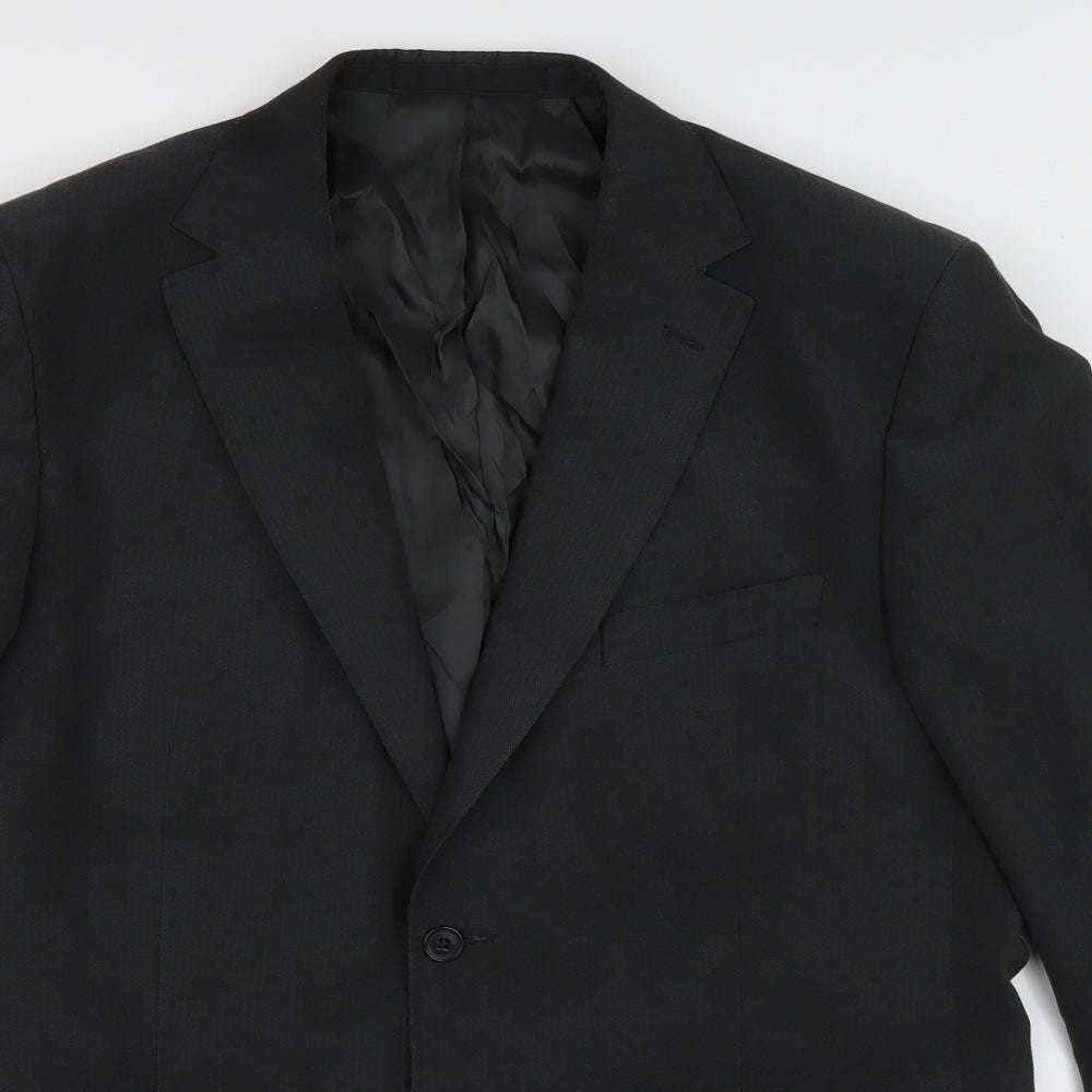 Marks and Spencer Mens Grey  Polyester Jacket Blazer Size 42