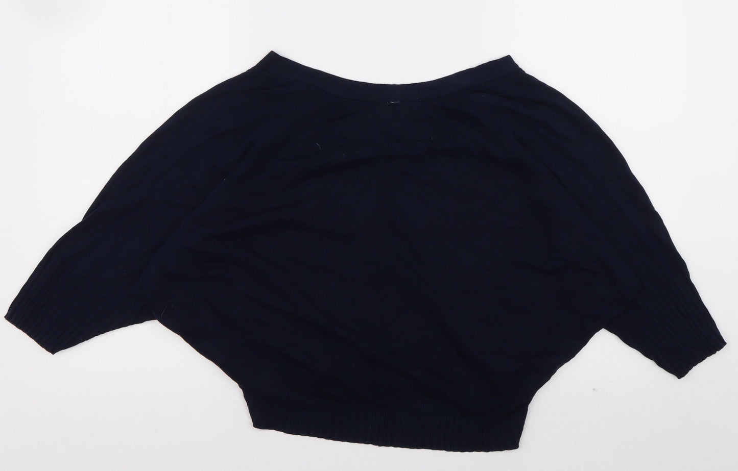 Marks and Spencer Womens Blue V-Neck  Lyocell Cardigan Jumper Size L