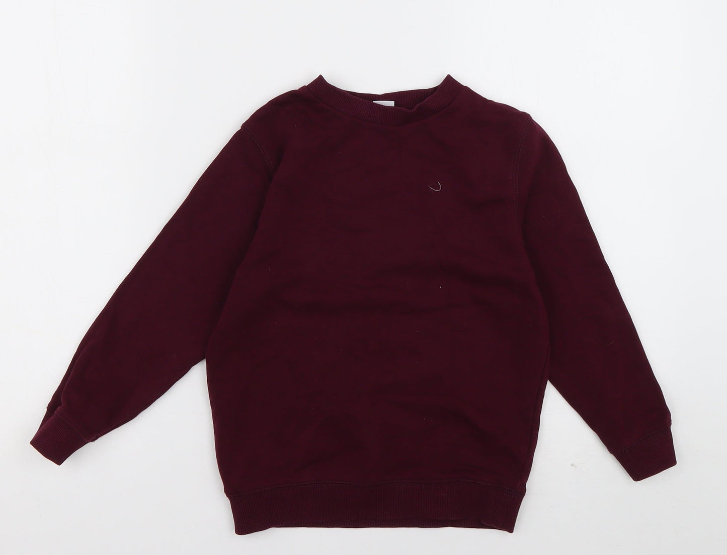 sainsburys Boys Red Crew Neck  Cotton Pullover Jumper Size 4 Years  Pullover