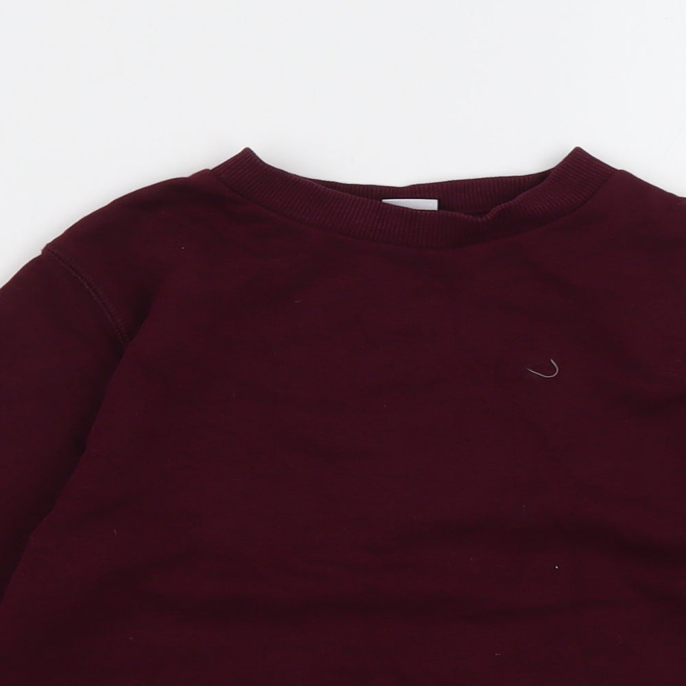 sainsburys Boys Red Crew Neck  Cotton Pullover Jumper Size 4 Years  Pullover