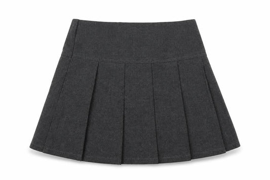 Marks & Spencer Girls Grey  Polyester Pleated Skirt Size 3-4 Years  Regular