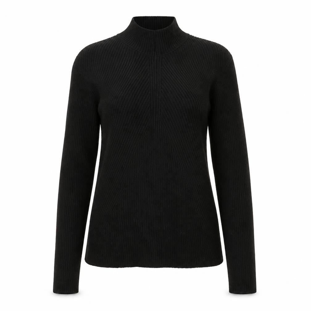 H&M Womens Black Mock Neck  Viscose Pullover Jumper Size M