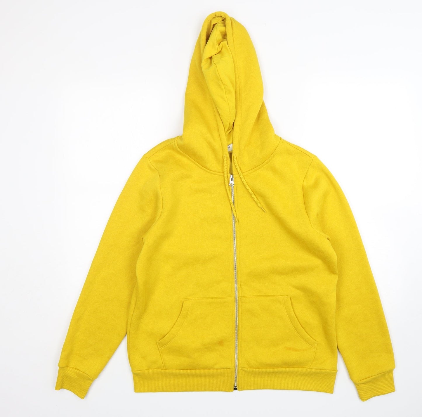 Papaya Womens Yellow  Cotton Full Zip Hoodie Size M