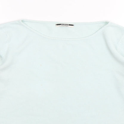 George Womens Green Round Neck  Acrylic Pullover Jumper Size 12