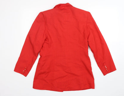 Etam Womens Red  Polyester Jacket Blazer Size 12