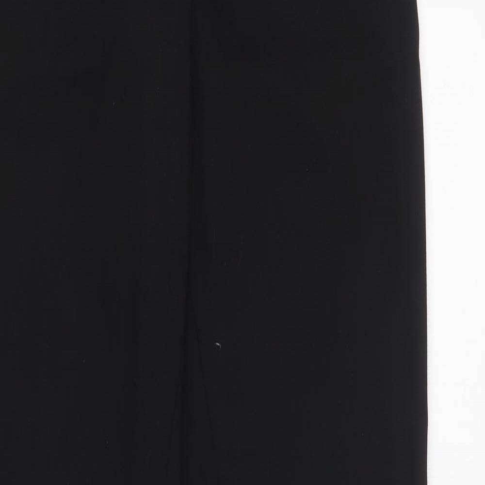 H&M Womens Black  Polyester Dress Pants Trousers Size 6 L32 in Regular Hook & Loop