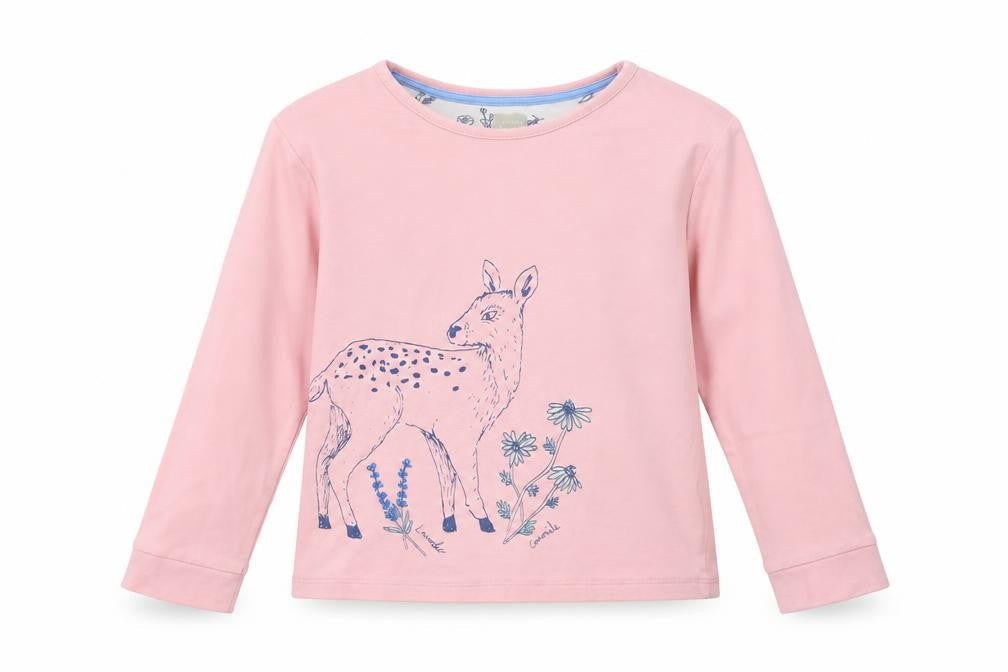 John Lewis Girls Pink  Cotton Basic Blouse Size 9 Years Crew Neck