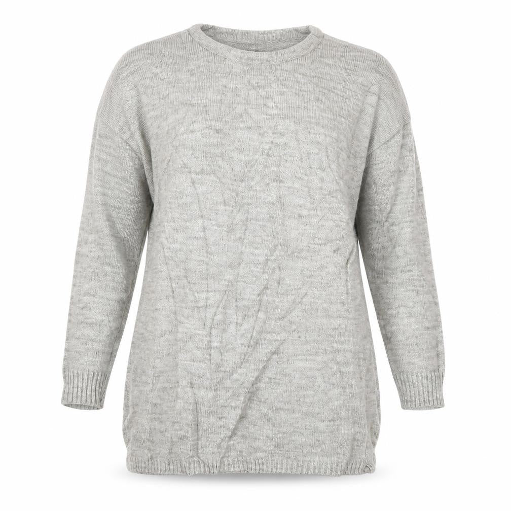 VILA Womens Beige Crew Neck  Acrylic Pullover Jumper Size XS