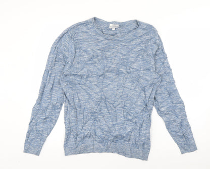 Preloved NEXT Womens Blue Boat Neck  Cotton Pullover Jumper Size S - Front