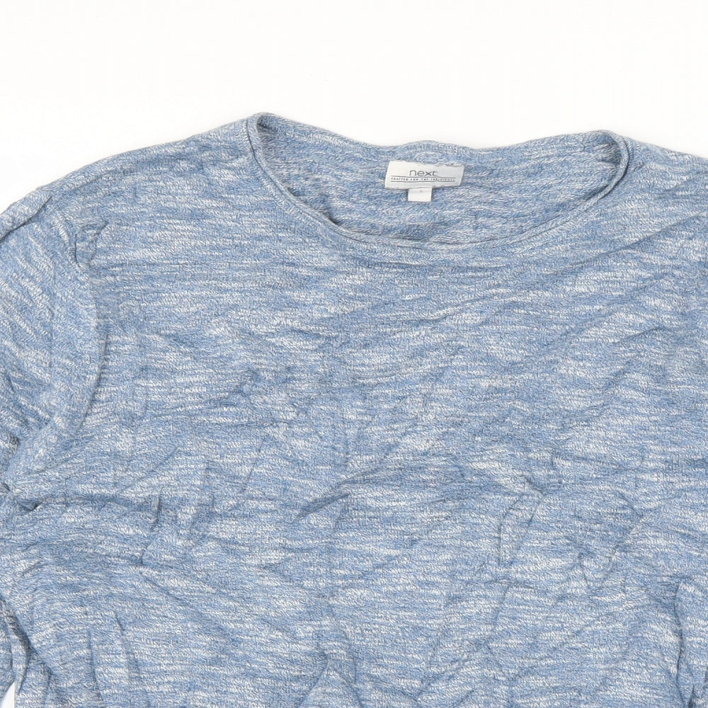 NEXT Womens Blue Boat Neck  Cotton Pullover Jumper Size S