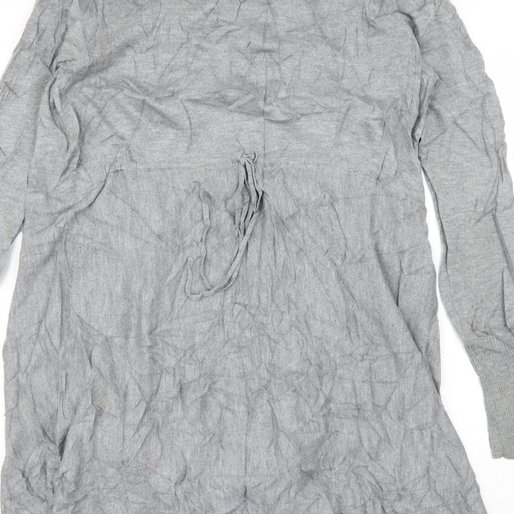 Wallis Womens Grey V-Neck  Viscose Cardigan Jumper Size M
