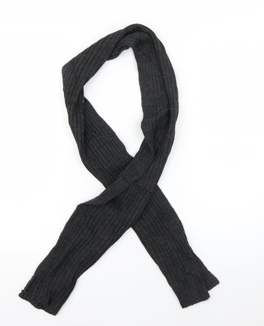 Preworn Mens Grey  Acrylic Rectangle Scarf Scarf One Size