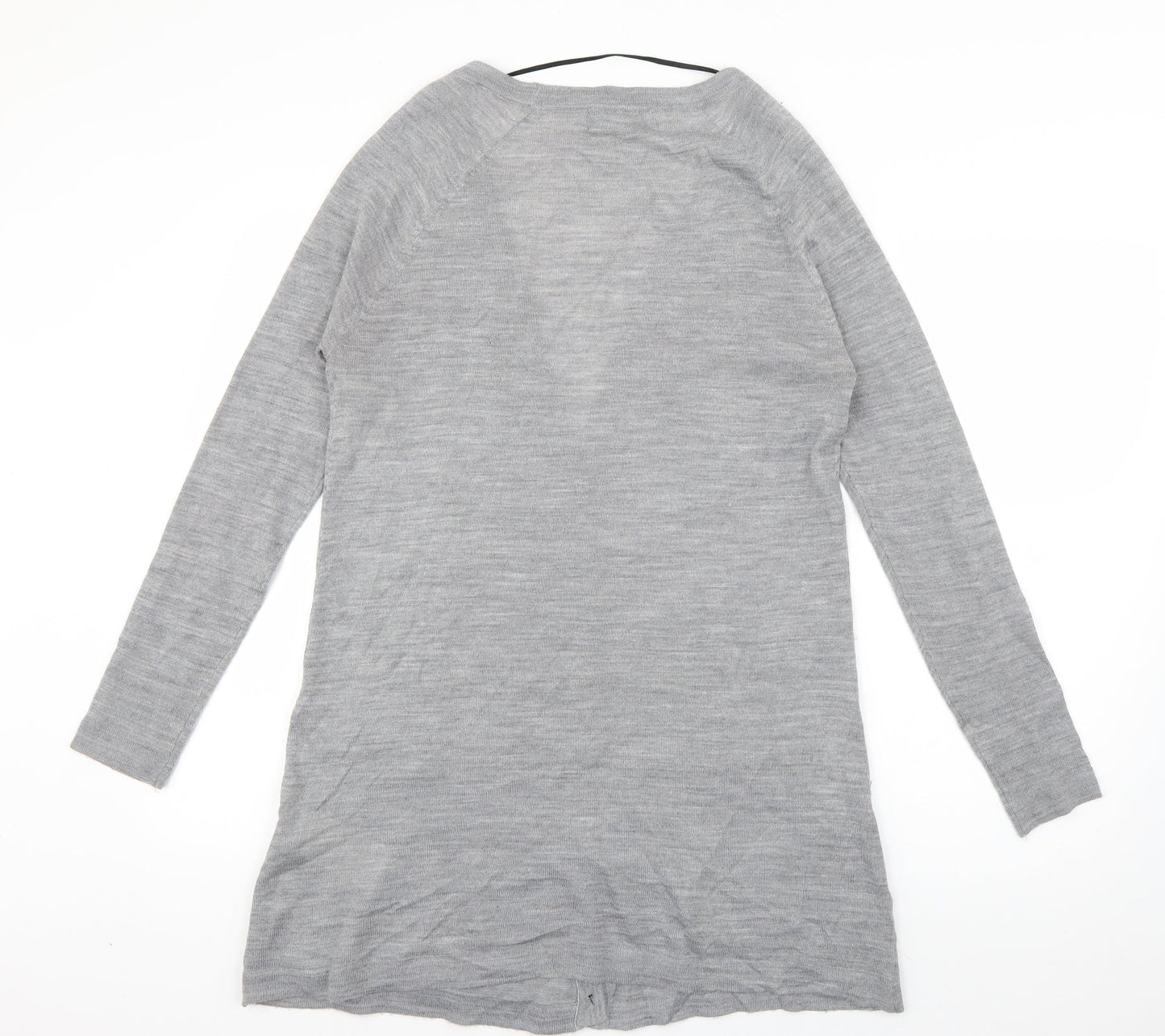 VERO MODA Womens Grey Round Neck  Acrylic Cardigan Jumper Size S