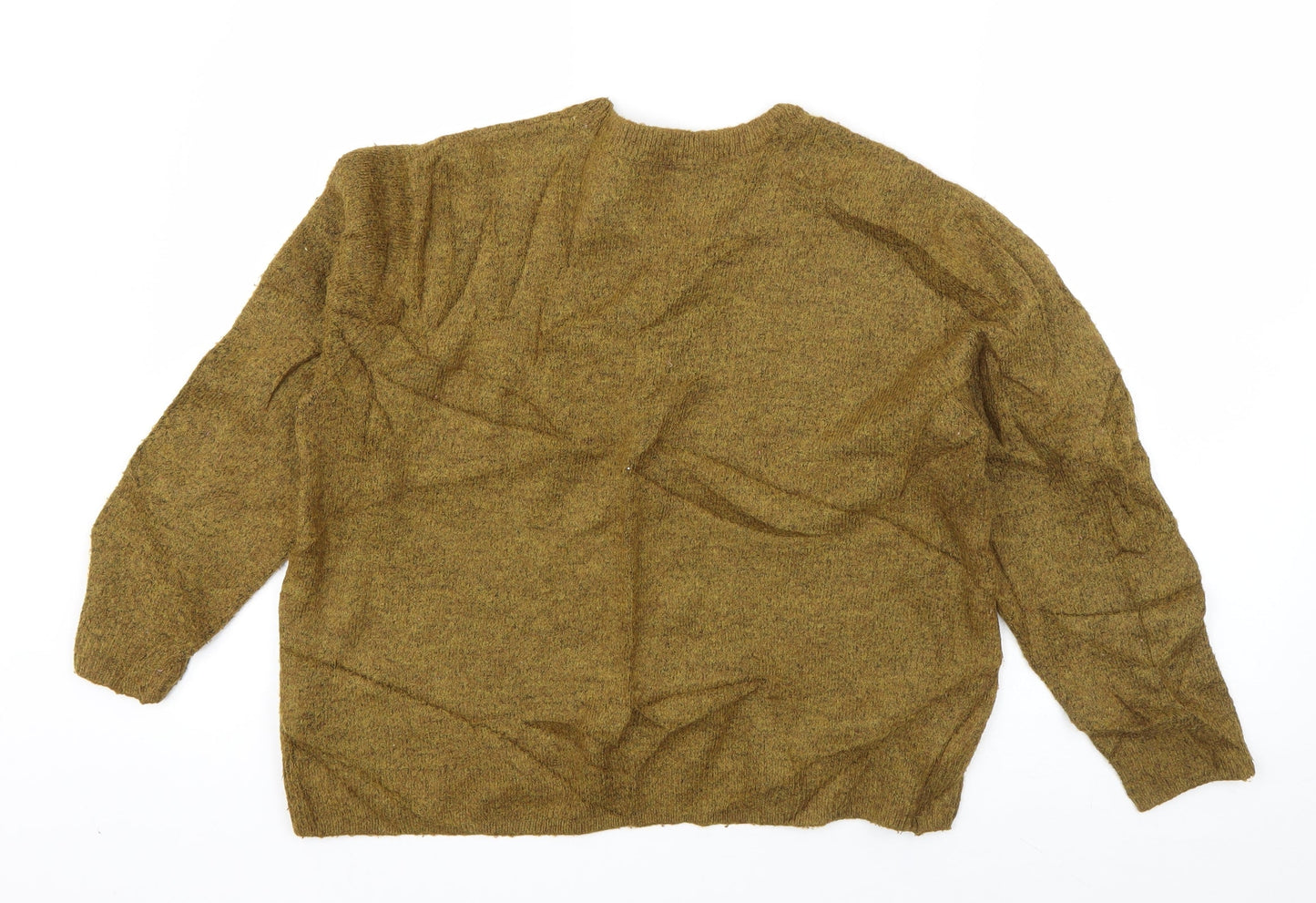 H&M Womens Green Round Neck  Acrylic Pullover Jumper Size XS