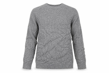 H&M Mens Grey Crew Neck  Acrylic Pullover Jumper Size S