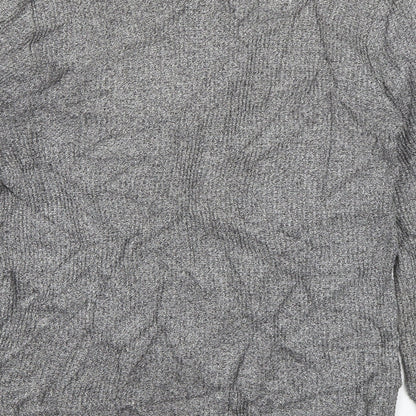 H&M Mens Grey Crew Neck  Acrylic Pullover Jumper Size S