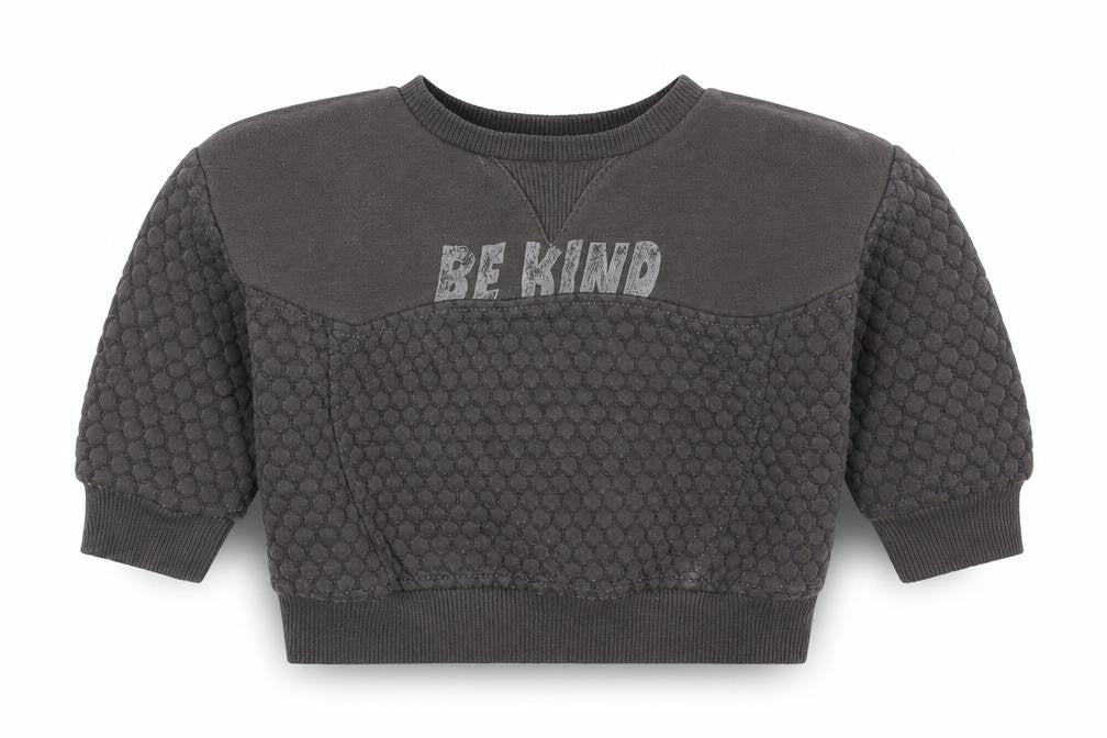 Primark Boys Grey  Cotton Basic T-Shirt Size 0-3 Months Crew Neck Pullover - Be Kind