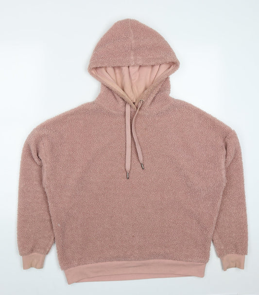 New Look Womens Pink  Polyester Pullover Hoodie Size 8  Pullover