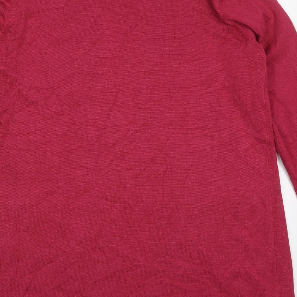 Primark Womens Pink V-Neck  Viscose Cardigan Jumper Size 12
