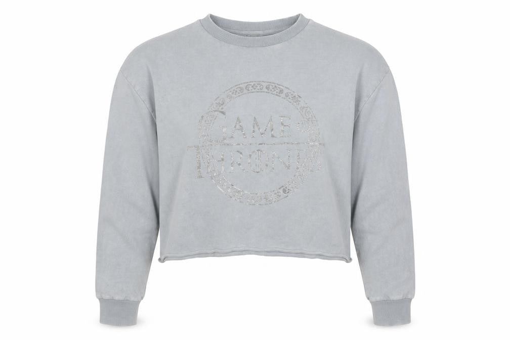 Primark Womens Grey  Cotton Cape Sweatshirt Size 10  Pullover - GAME OF THRONES
