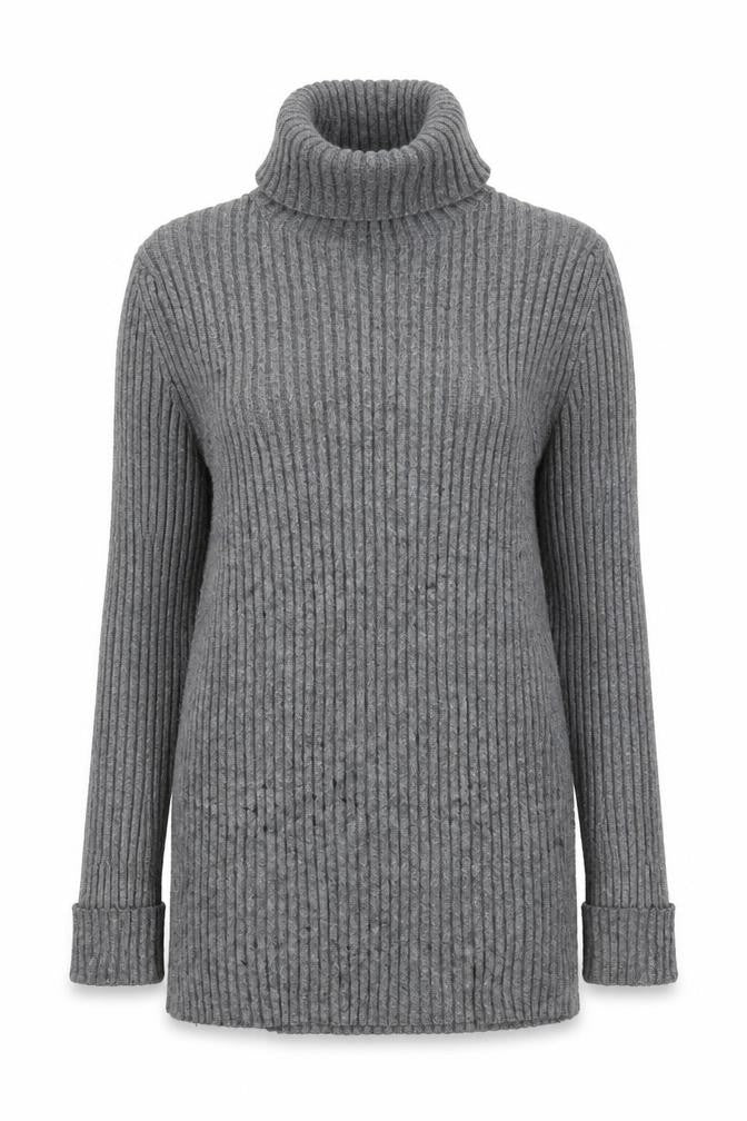 Just Be You Womens Grey Roll Neck  Viscose Pullover Jumper Size S