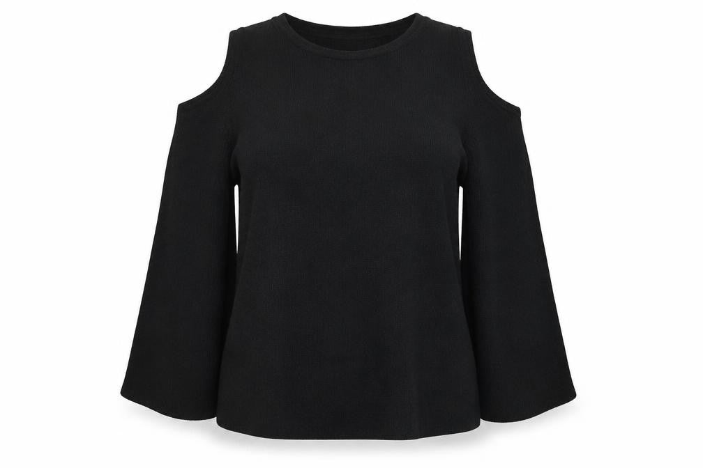 H&M Womens Black  Polyester Basic T-Shirt Size M Round Neck