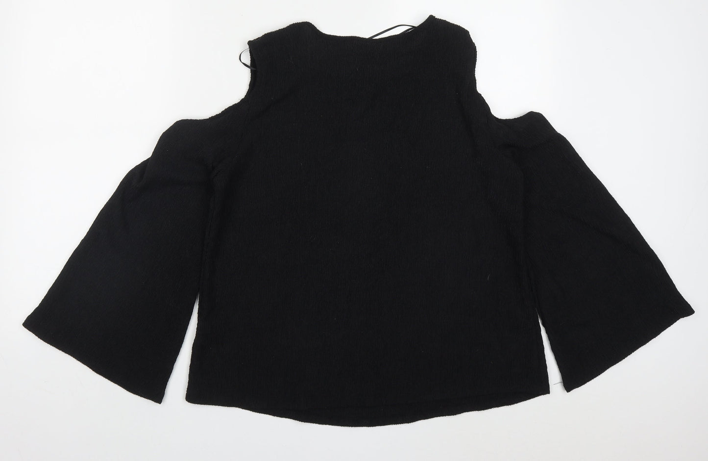 H&M Womens Black  Polyester Basic T-Shirt Size M Round Neck