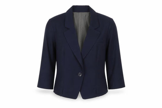 LUX. Womens Blue  Polyester Jacket Blazer Size S