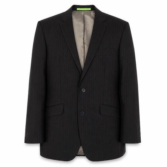 Limehaus Mens Black Striped Polyester Jacket Blazer Size 38