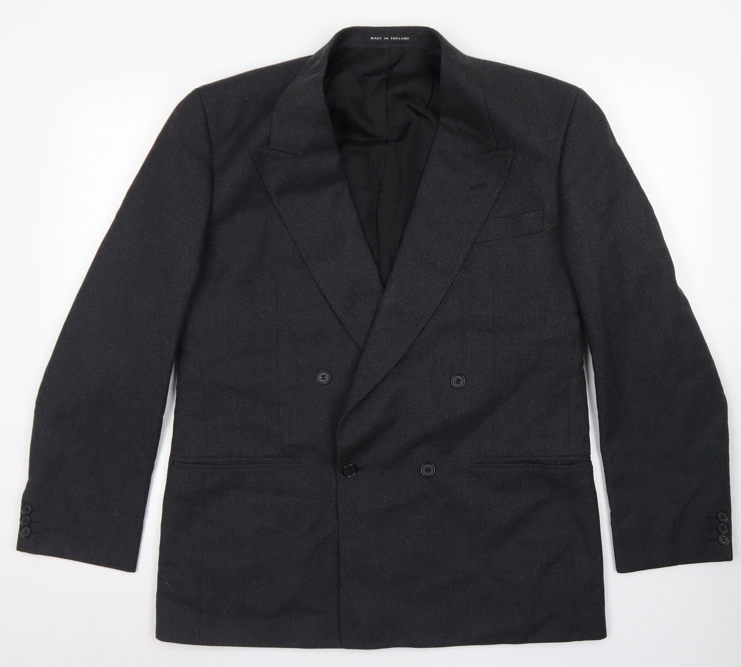 Pinstripe Mens Grey  Wool Jacket Blazer Size 42
