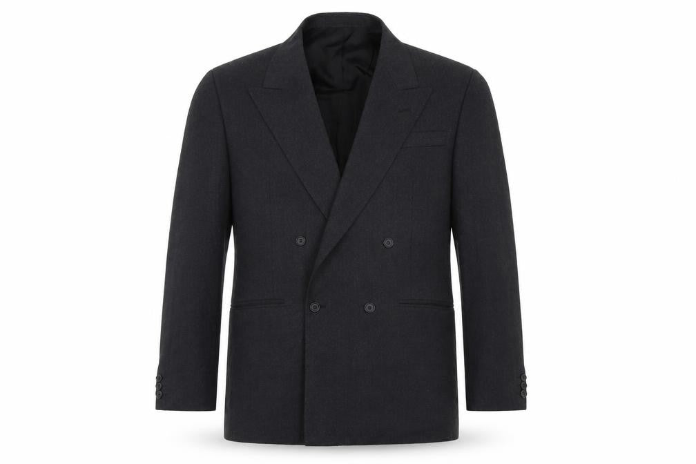 Pinstripe Mens Grey  Wool Jacket Blazer Size 42