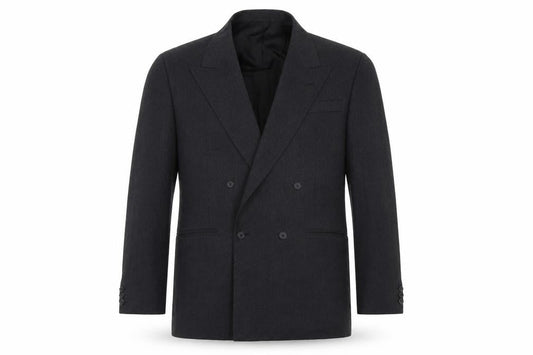 Pinstripe Mens Grey  Wool Jacket Blazer Size 42