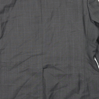 Next Mens Grey Plaid Wool Jacket Blazer Size 44