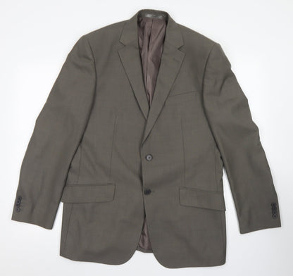 F&F Mens Brown  Polyester Jacket Blazer Size 40